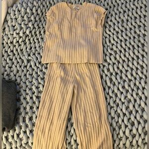 Adorable tan matching set from simply Jules.